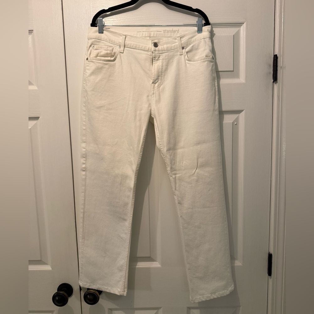 7 For All Mankind White Jeans